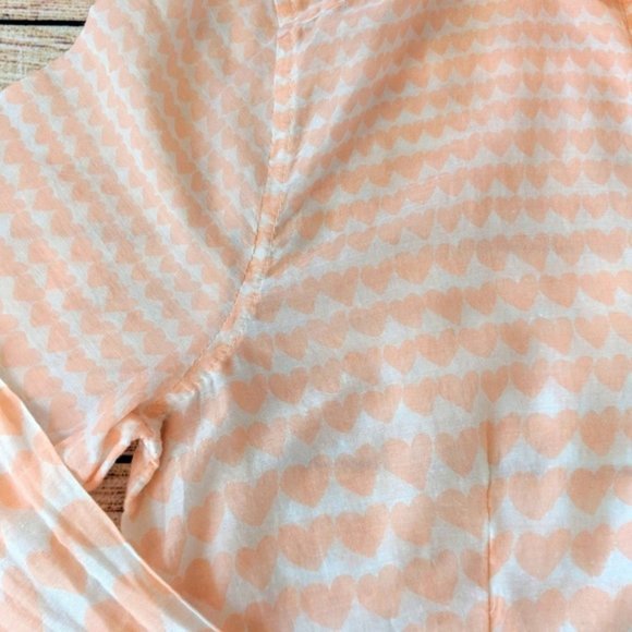 3/$20 Halogen Heart Print Tissue Paper Button Down - Picture 7 of 7